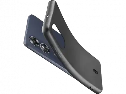 Funda - CellularLine Mood, Para Oppo A17, Goma blanda, Negro