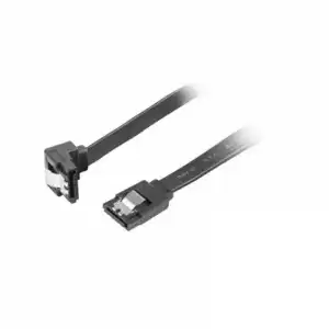 Lanberg Cable SATA III 6Gb/s Acodado Hembra/Hembra 50cm Negro