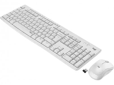 Pack Teclado + Ratón - Logitech MK295 Silent Wireless Combo, Inalámbrico, Bluetooth, USB, 10 m, Blanco