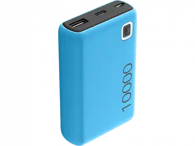 Powerbank - CellularLine PBESSENCE10000B, 10000 mAh, Universal, 12 W, USB-A / USB-C MicroUSB, Azul