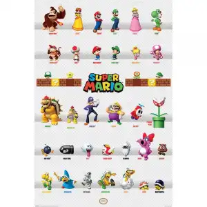 Pyramid Maxi Póster Super Mario Desfile de Personajes 91.5x61cm