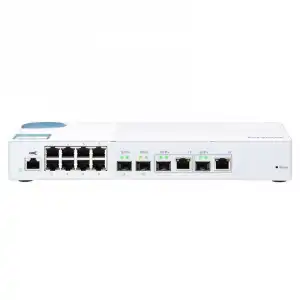 Qnap QSW-M408-2C Switch Gestionado 8 Puertos Gigabit + 2 Combinados 10GbE SFP+/RJ45 + 2x 10GbE SFP+