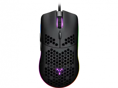 Ratón gaming - ISY IGM 4000 Ultralight RGB, Por cable, 7200 ppp, Scroll, Negro