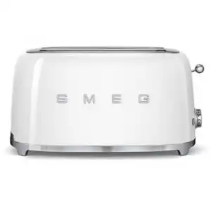 Smeg - Tostadora 4 Rebanadas TSF02WHEU 50 Style Blanco Blanco