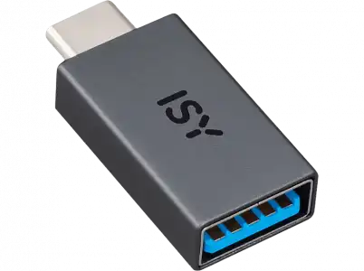 Adaptador - ISY IAD-1000-C, USB-C, 5 Gbit/s, Plug&Play, 4.5 W, Negro