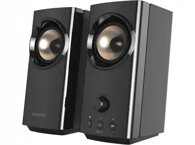 Altavoces para PC - Creative T60, Bluetooth, Hasta 60 W, Audio USB-C, Sound Blaster, Negro