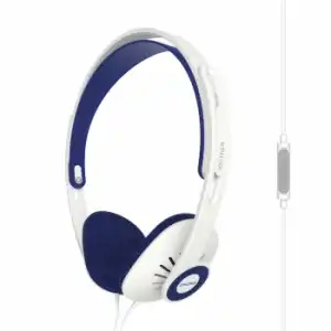 Auriculares Con Cable Y Micrófono, Cascos De Diadema Abiertos, Headphones On Ear Control Remoto Blanco Koss Kph30iw