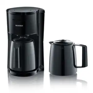 Cafetera Con Dos Jarras Termo 1000 W Negro Ka 9307 Severin