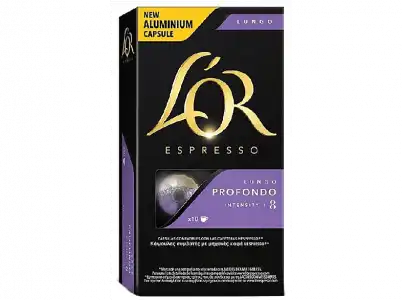 Cápsulas monodosis - L'OR LUNGO PROFONDO, pack de 10, compatible Nespresso