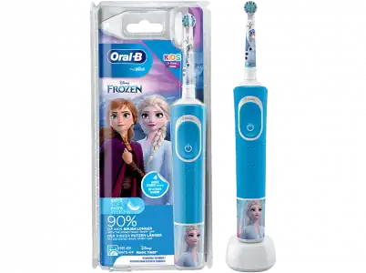 Cepillo eléctrico - Oral-B Vitality 100 Kids Frozen, Recargable, Autonomía 8 días, Tecnología de Braun, Azul