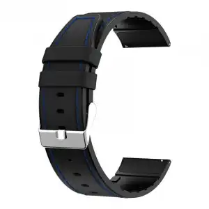 Cool Correa Universal Goma Negro 22mm para Amazfit GTR/Stratos/Huawei/Samsung/Cool Bristol