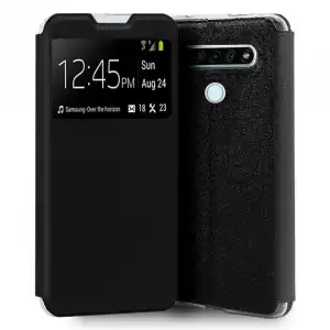 Cool Funda Flip Cover Liso Negro para LG K61