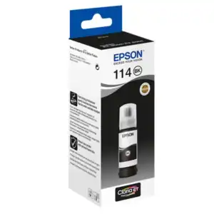 Epson - Botella de tinta original Epson EcoTank 114 pigmento negro (T07A140).