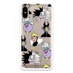 Funda Para Xiaomi Mi A2 Lite Oficial De Disney Villanas Patrón - Villanas Disney