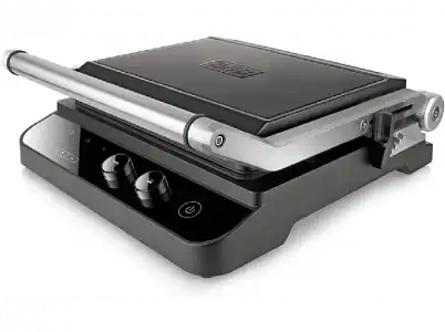 Grill - Black+Decker BXGR2000E, Potencia 2000 W, Placas Intercambiables, Superfície antiadherente, Negro