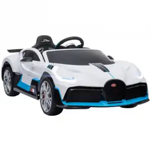 Homcom Bugtti Divo Coche Eléctrico Infantil 12V Blanco 3-6 Años