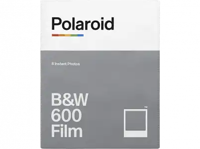 Papel fotográfico - Polaroid B&W 600 Film, Pack de 8, Para 600, Gris