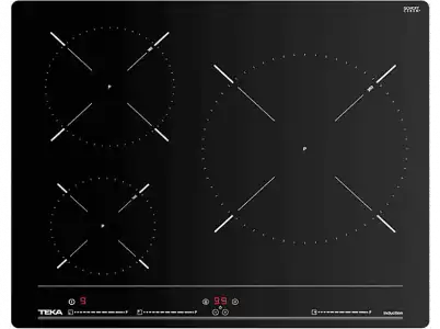 Placa inducción - Teka IBC 63010, 3 zonas, Zona grande 28 cm, Control Touch MultiSlider, 60 Negro