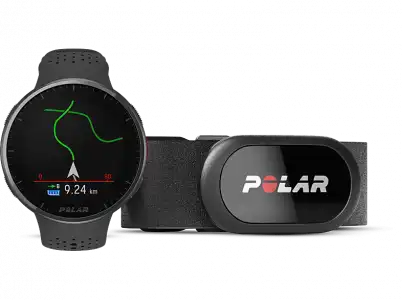 Reloj deportivo - Polar Pacer Pro, 1.2", 265 mAh, 35h autonomía, Bluetooth, GPS, Frecuencia cardíaca, Táctil, Negro