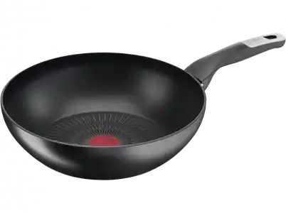 Sartén - Tefal G25519 Wok Jordi Cruz, Multiuso, Diámetro 28 cm, Revestimiento Titanium Antirrayaduras, Tecnol. Thermo-Fusion, Capacidad 3.6 l, Negro