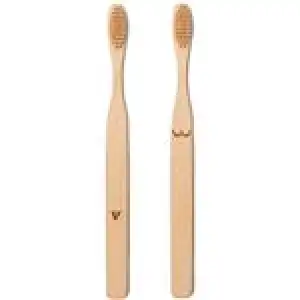 Set cepillos de dientes Kikkerland travieso madera natural