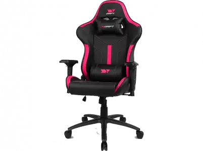 Silla gaming - Drift DR350, Polipiel, Reposabrazos 4D, Ruedas silenciosas, Inclinación, Rosa