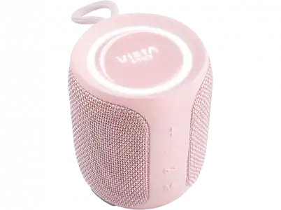 Altavoz inalámbrico - Vieta Pro Groove, 20 W, Bluetooth 5.0, 12 h, IPX 7, Rosa