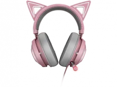 Auriculares gaming - Razer Kraken Kitty Edition, De diadema, Con cable, Micrófono, Cancelación ruido, RGB, Rosa