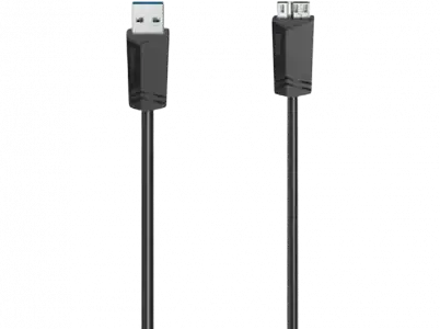 Cable USB - Hama 00200626, De MicroUSB a USB-A, 0.75 m, 3.0, Negro