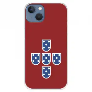 Funda para iPhone 13 del Federación Portuguesa de Fútbol Escudo Fondo Rojo Licencia Oficial