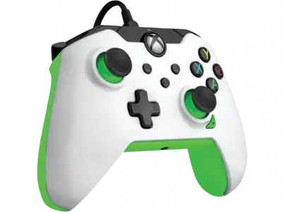 Mando - PDP 049-012-WG, Para Xbox Series X/PC, Cable, Blanco/Verde neón