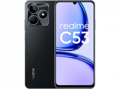 Móvil - realme C53, Black, 128GB, 6GB RAM, 6.74" HD, 5000 mAh, Android 13