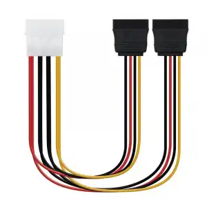 Nanocable Cable Duplicador de Alimentación Molex Macho a 2x SATA Hembra 20cm