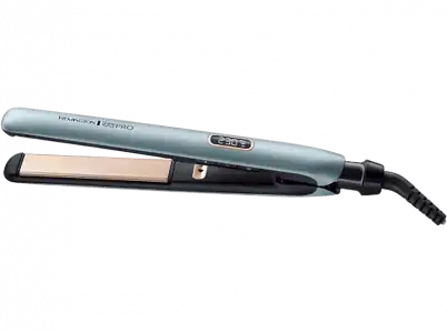 Plancha de pelo - Remington Shine Therapy PRO, Revestimiento cerámica, Tecnología iónica, Azul