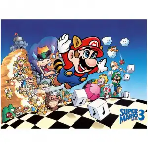 Pyramid Lienzo Super Mario Bros 3 Art 30x40cm
