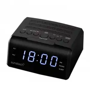 Sunstech FRD35U Radio Despertador Digital Negro