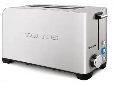 Tostadora - Taurus Mytoast Legend, 1050W, Iluminación LED, 3 funciones: Descongelar, Recalentar y Cancelar, Inox