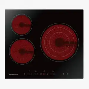 Vitrocerámica 60 Cm 3 Zonas De Cocinado Emch295-3f