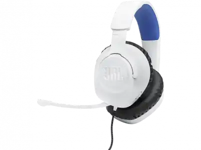 Auriculares gaming - JBLQuantum 100P Console, Con cable, 20 kHz, Blanco y azul