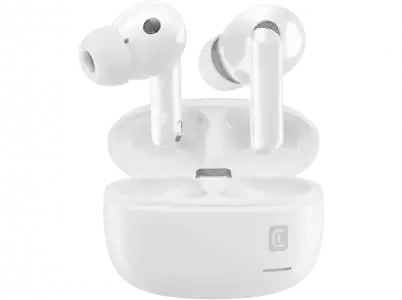 Auriculares inalámbricos - CellularLine BTECLIPSETWSW, Intraurales, Bluetooth, Blanco