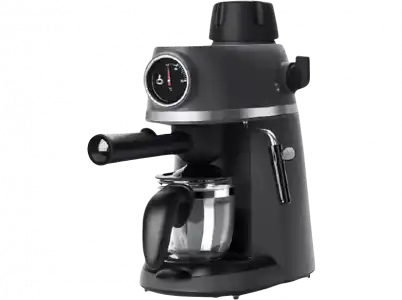 Cafetera express - Black+Decker BXCO800E, 800 W, 3.5 bar, 0.24 l, 4 Tazas, Espumador de boquilla, Negro