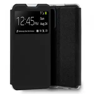 Cool Funda Flip Cover Liso Negro para Realme 7 5G