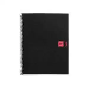 Cuaderno A5 Miquelrius rojo cuadrícula tapa blanda 80 hojas