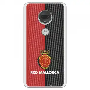 Funda Para Motorola Moto G7 Del Mallorca Rcd Mallorca Diagonales Transparente - Licencia Oficial Rcd Mallorca
