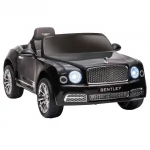 Homcom Coche Eléctrico con Licencia Bentley Mulsanne 12V Negro para Niños de 3-6 Años