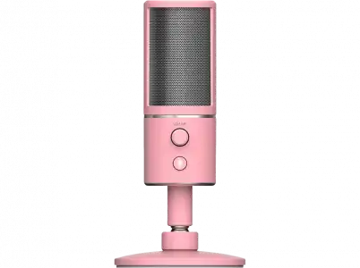 Micrófono - Razer Seiren X Quartz, Para PC, USB, Jack 3.5 mm, 110 dB, Condensador para Streaming, Rosa