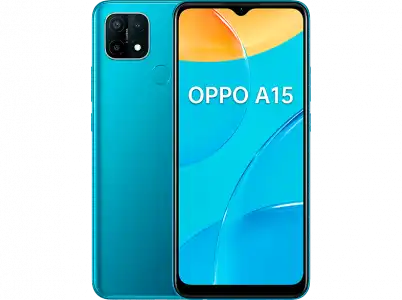 Móvil - OPPO A15, Azul, 32GB, 3GB RAM, 6.5" HD+, MediaTek Helio P35, 4230 mAh, Android