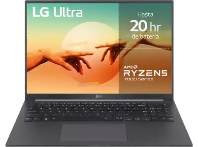 Portátil - LG 16U70R-G.AA59B, 16", WUXGA, Ryzen™ 5 7530U, 16 GB, 1 TB SSD, Radeon™ Onboard Graphics, Windows 11 Home (64 Bit), Gris Carbón