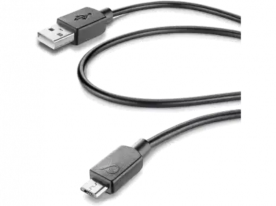 Cable USB - CellularLine 37713 0, 6m, A Micro-USB B, Macho, Negro