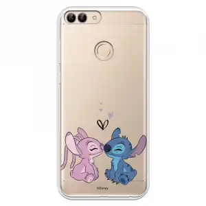 Funda Para Huawei P Smart Oficial De Disney Angel & Stitch Beso - Lilo & Stitch